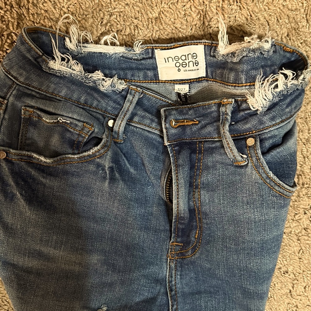 Fringed jeans, super cute from local boutique
